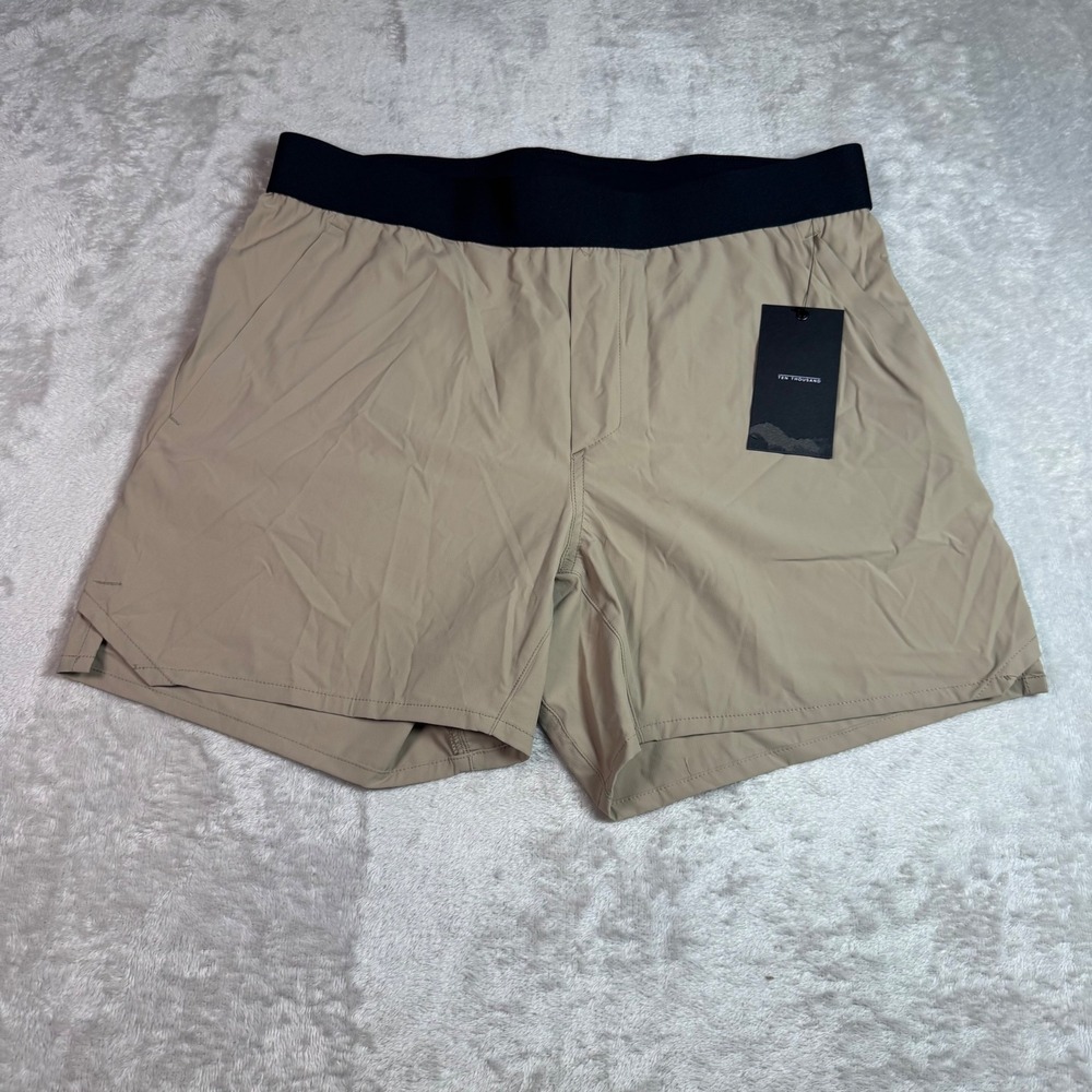 NWT Ten Thousand Mens Tactical 5 inch Short M Beige Unlined Athletic